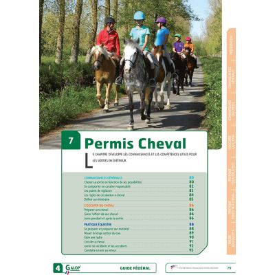 Guide fédéral Galop 4 - permis cheval