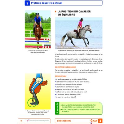 Guide fédéral Galop 3 FFE - pratique équestre à cheval