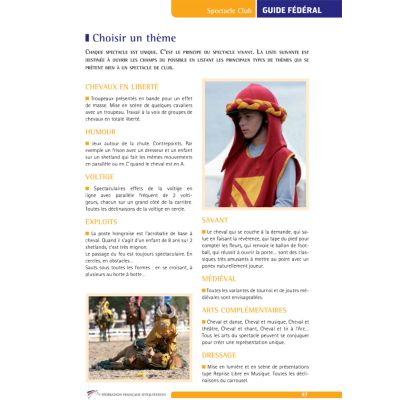 Guide Fédéral Spectacle club - page choisir un thème