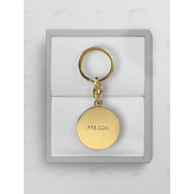 Porte clefs FFE en métal bleu/blanc/rouge vue de dos